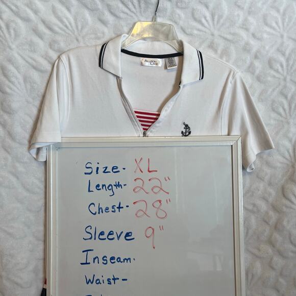 Allison Lane XL Sailing Theme Red White and Blue Stars patriotic Stars - Picture 6 of 6